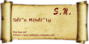 Sós Mihály névjegykártya
